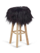 Long Wool Stool Cover | Icelandic Blacky