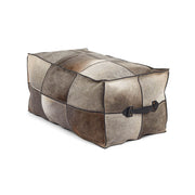 Calf Leather Pouf | Long |32x18x15 in