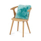 Sheepskin Cushion | Long Wool | New Zealand | 16x16 in Turquoise