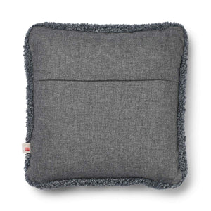 Short-Wool Sheepskin Cushion | SW trim | 52x52 cm Stone/Light Grey