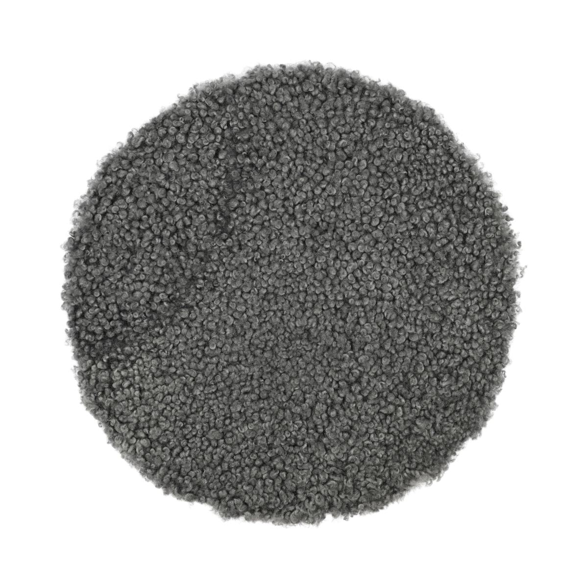 Short Wool Seat Cover | New Zealand | Round Scandinavia Light Grey