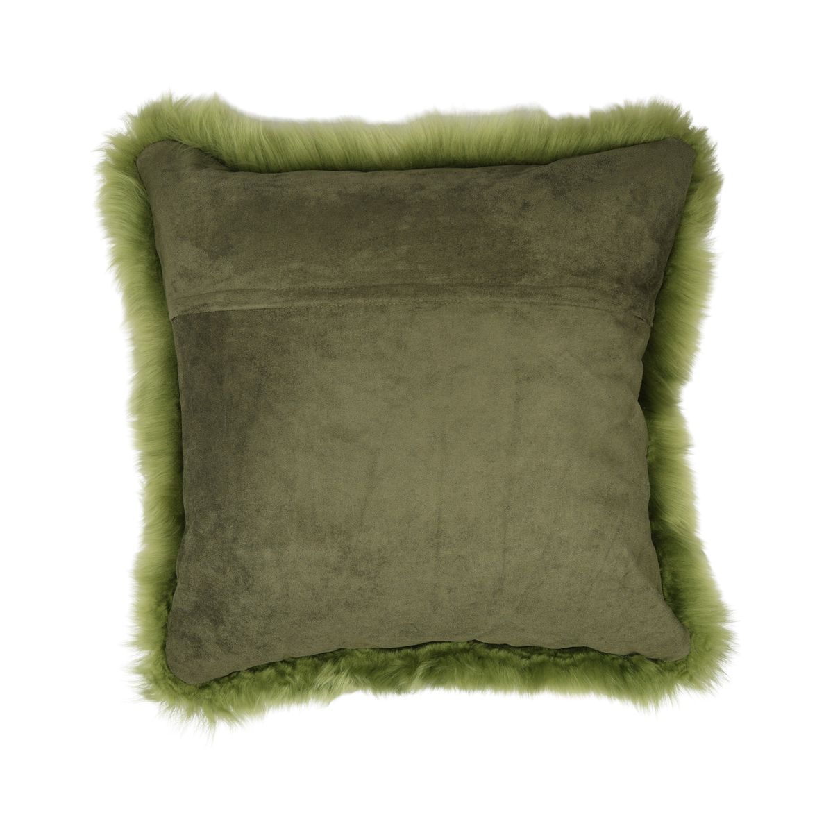 Sheepskin Cushion | Long Wool | New Zealand | Square Green