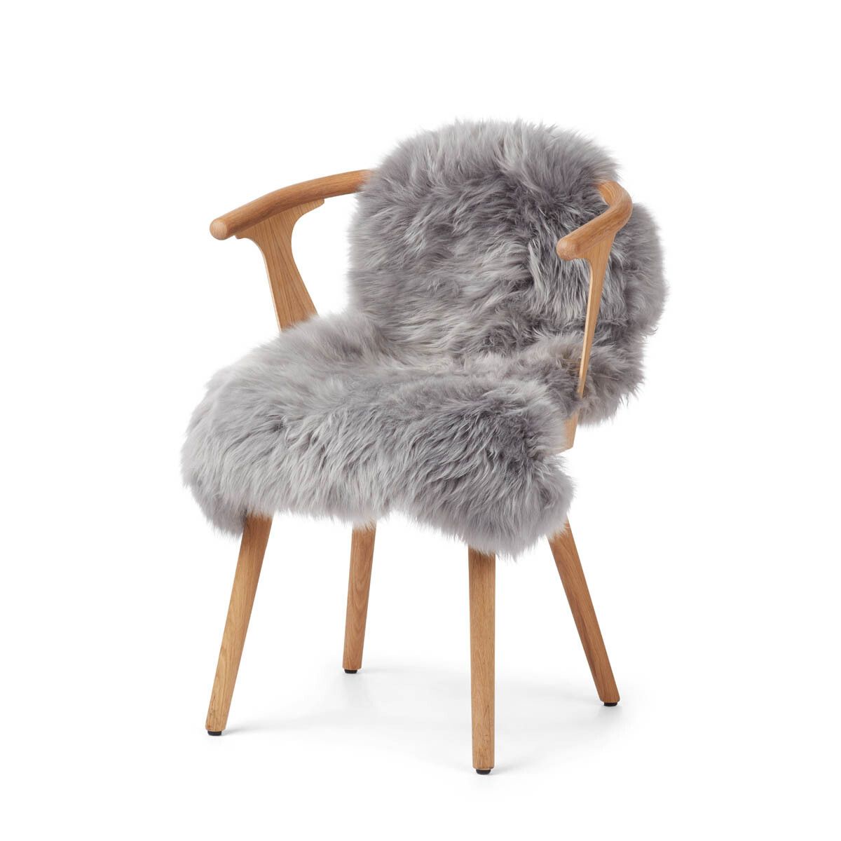 New Zealand Sheepskin | Long Wool | 39 in Light Grey