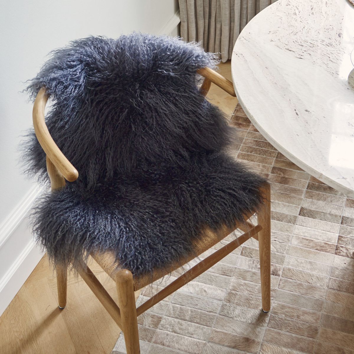 Tibetan Sheepskin | Curly | 33x20 in Arctic Sunrise