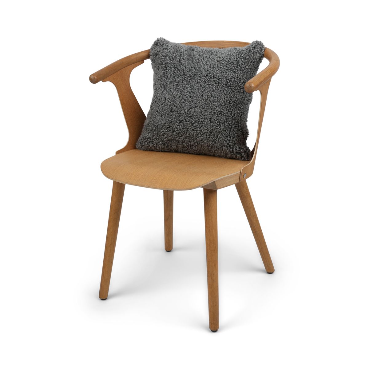 Sheepskin Cushion | Short Wool | New Zealand |  Square Scandinavia Light Grey
