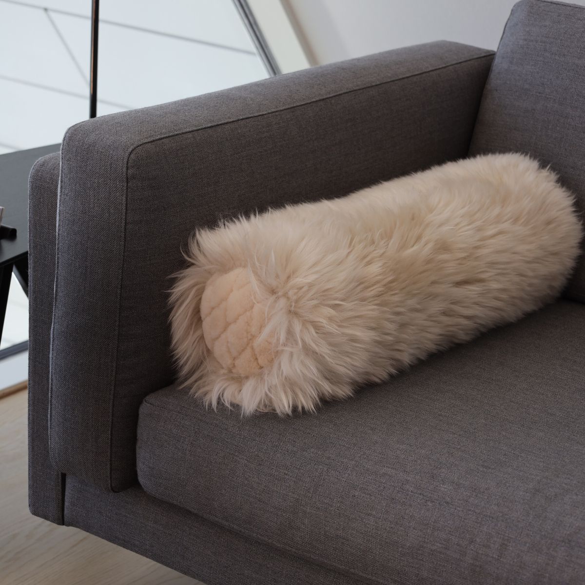 Bolster Cushion | D20 in | LW Ivory/White