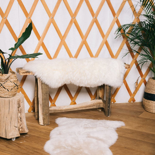 New Zealand Sheepskin | Long Wool | 39 in Ivory
