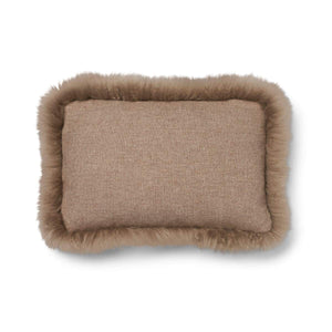 Wool Cushion | LW trim | 20x20 in | 13x20 in Beige/Taupe