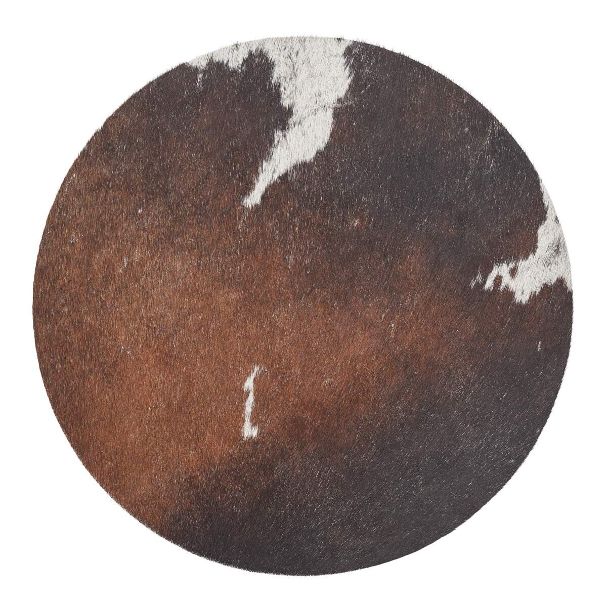 Cow Hide Seat Cover | D15 in Salt/Pepper/Brown/White