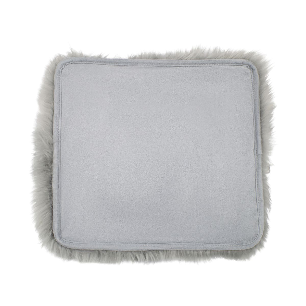 Seat Cover | With Backing | Long Wool | New Zealand Light Grey