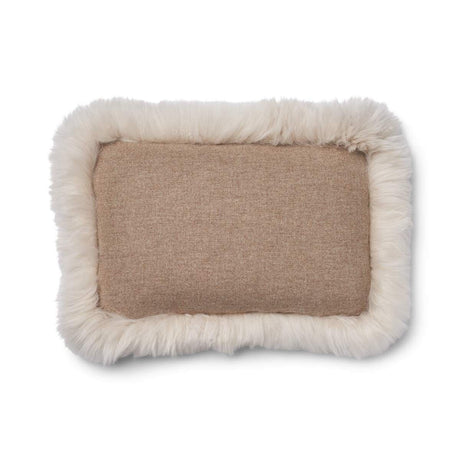 Wool Cushion | LW trim  | 34x52 cm Beige/Linen