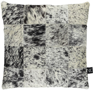 Cow Hide Cushion | 16x16 in Salt/Pepper/Black/White
