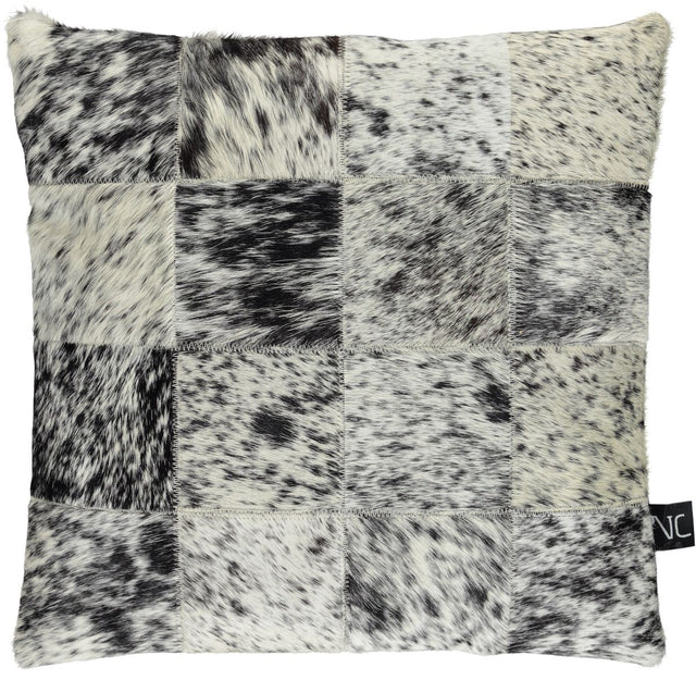 Cow Hide Cushion | 16x16 in Salt/Pepper/Black/White