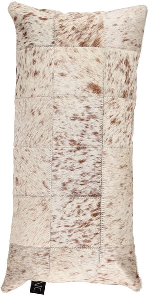 Cow Hide Cushion | 12x24 in Salt/Pepper/Brown/White
