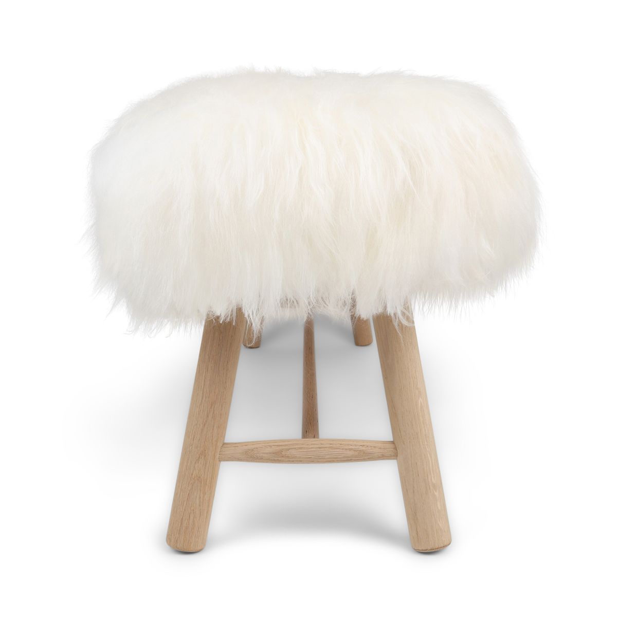 Bench with Icelandic Sheepskin | Oak Legs Off White