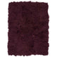 Throw of Curly Sheepskin Aubergine