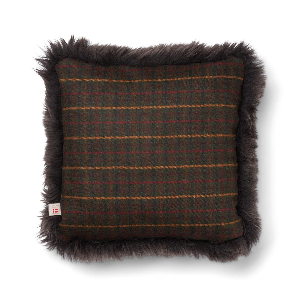 One Side Cushion | LW | 20x20 in Kilberry Fir-Dark Green/Walnut