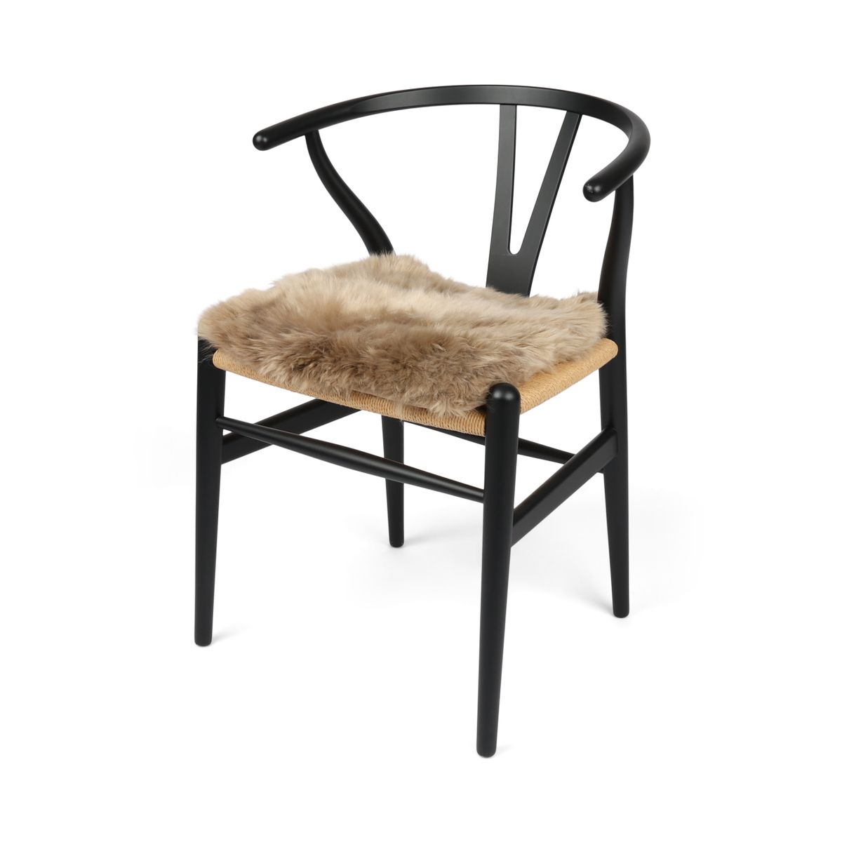 Seat Cover | With Backing | Long Wool | New Zealand Taupe