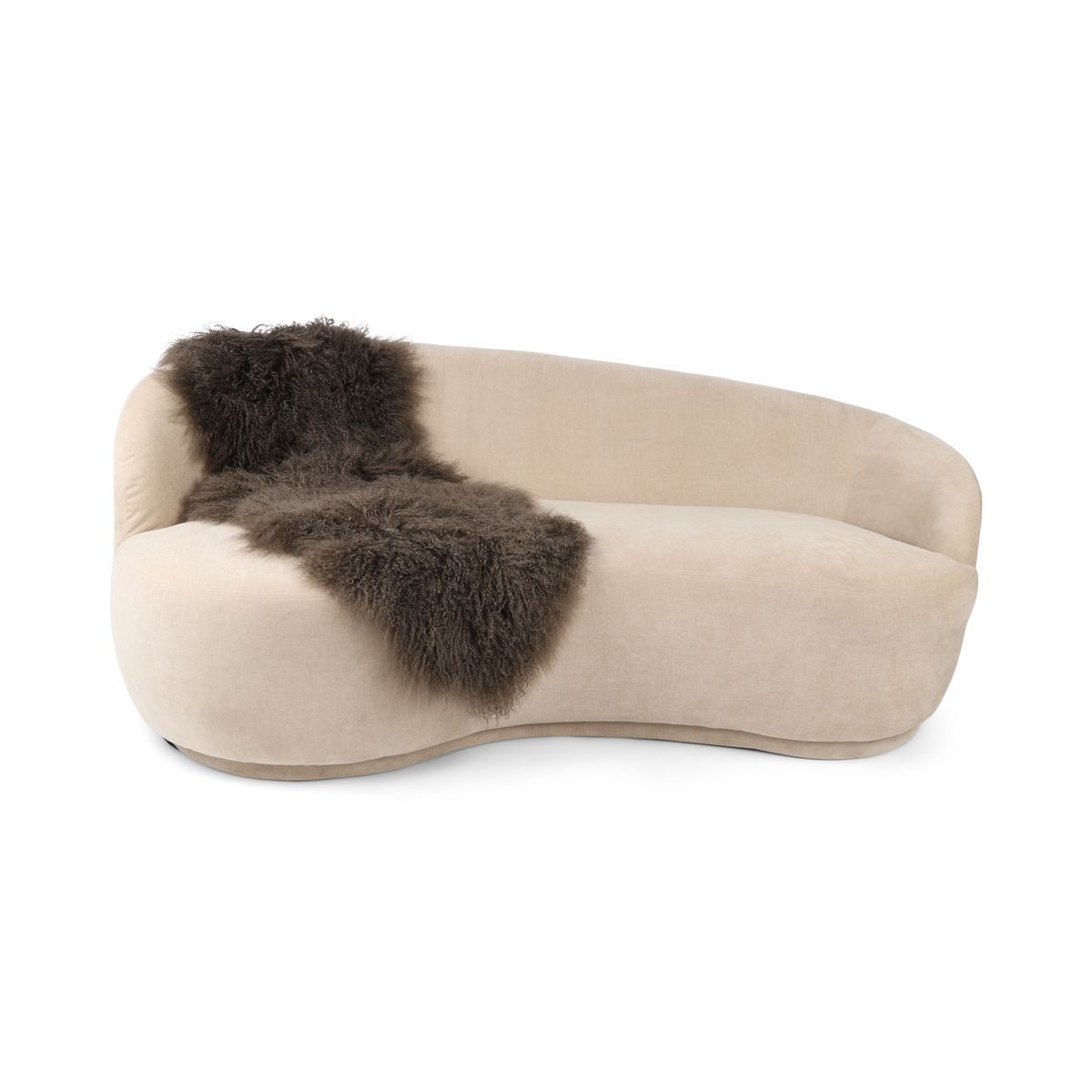 Double Tibetan Sheepskin Taupe