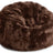 Round Sheepskin Bean Bag | Long Wool | Medium | Large Chocolate