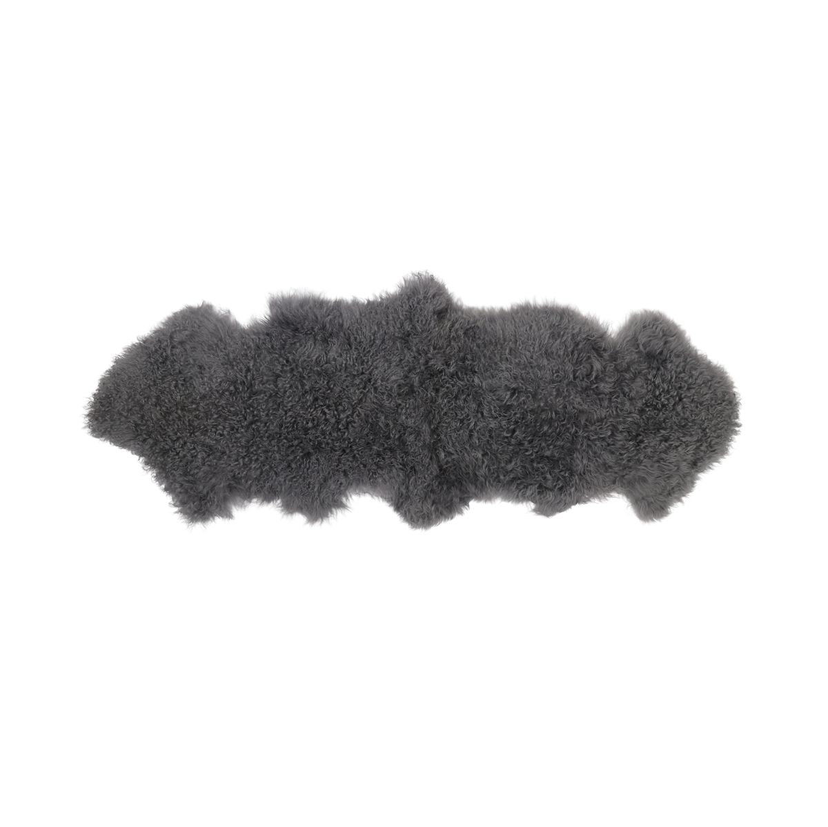 Tibetan Sheepskin 20x59 in ( 2 skins together) Steel