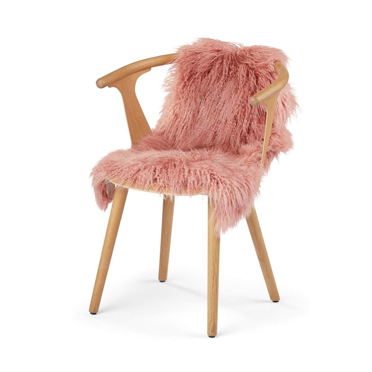 Tibetan Sheepskin | Curly | 33x20 in Old Rose