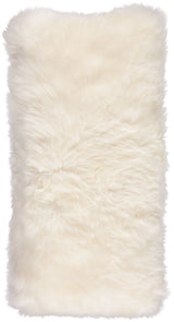 Long-Wool Sheepskin Cushion | 28x56 cm Ivory