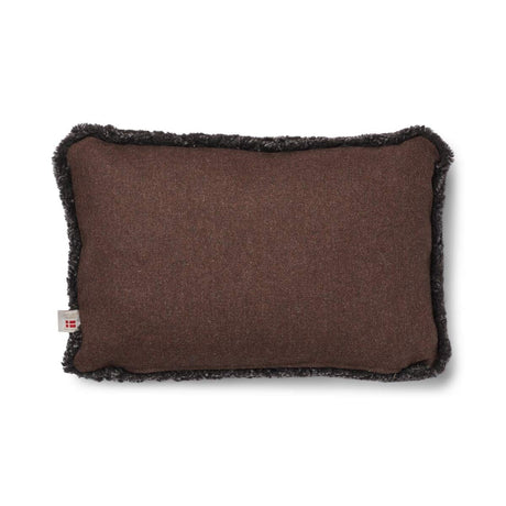 Short-Wool Sheepskin Cushion | 34x52 cm Brown/Cappuccino