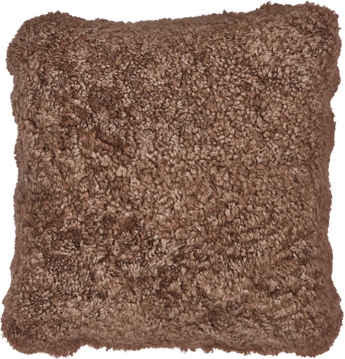 Short-Wool Sheepskin Cushion | Doublesided | 16x16 in  Taupe