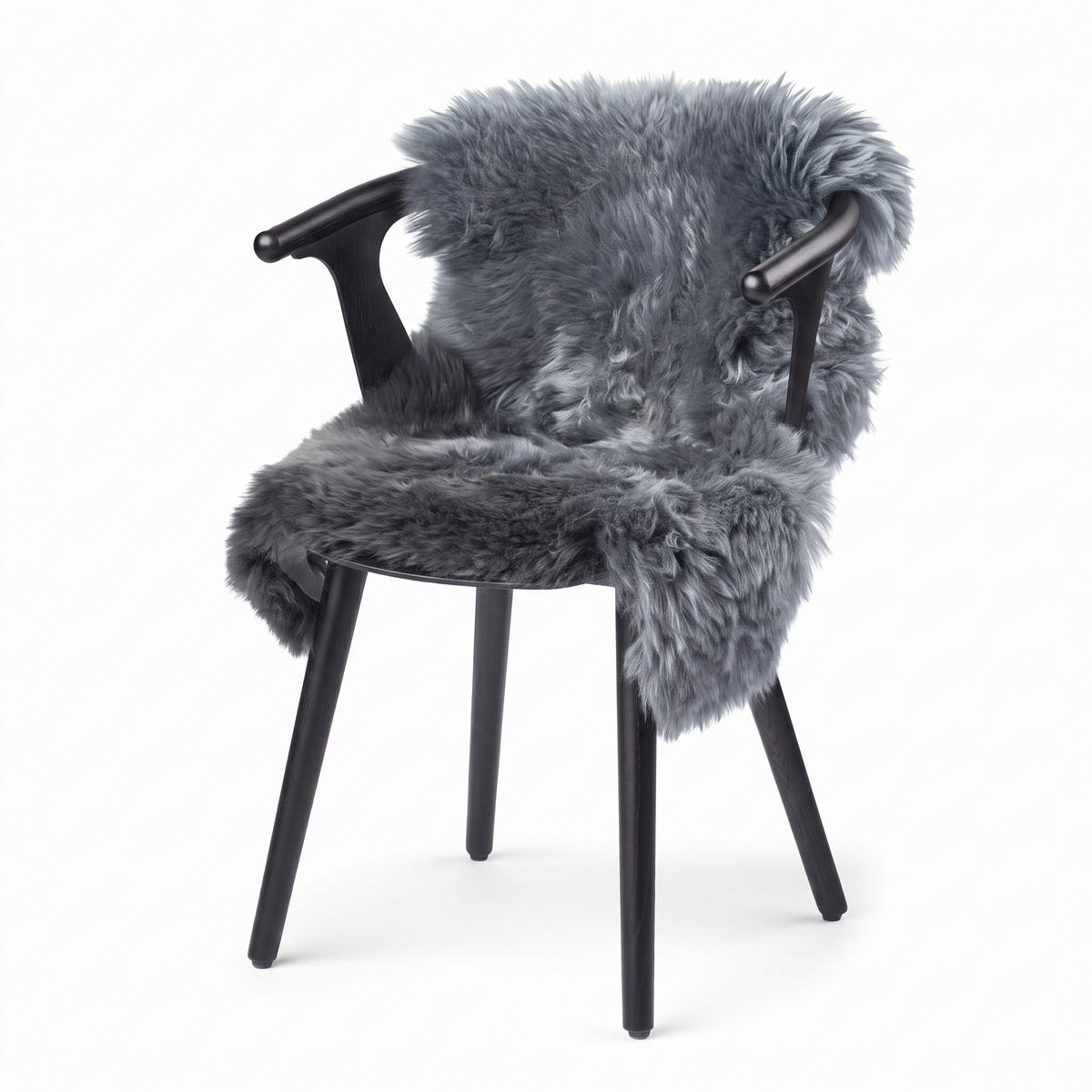 Merino Sheepskin Dyed | New Zealand | approx. 35 in Steel