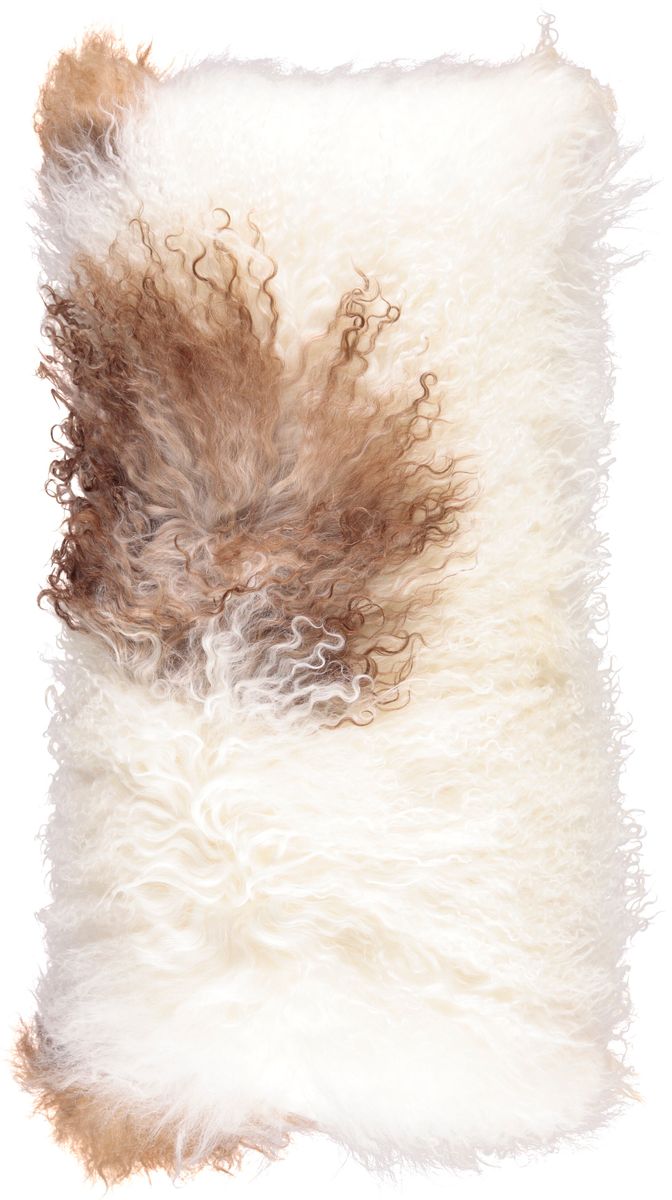 Curly Cushion | 11x22 in White/Brown/Mix
