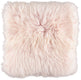 Long-Wool Sheepskin Cushion | 14x14 in Candy