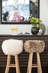 Long Wool Stool Cover