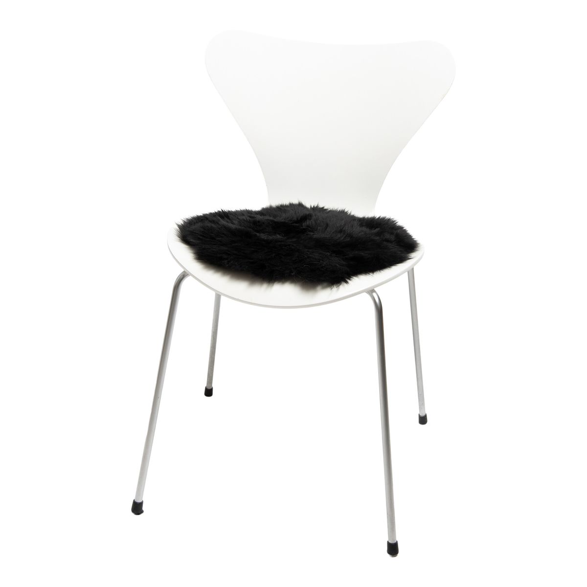 Long Wool Sheepskin Seat Cover 2 Pack | D14 in Black