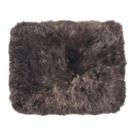 Sample Long Wool Sheepskin Design Rug 32x42 cm Walnut