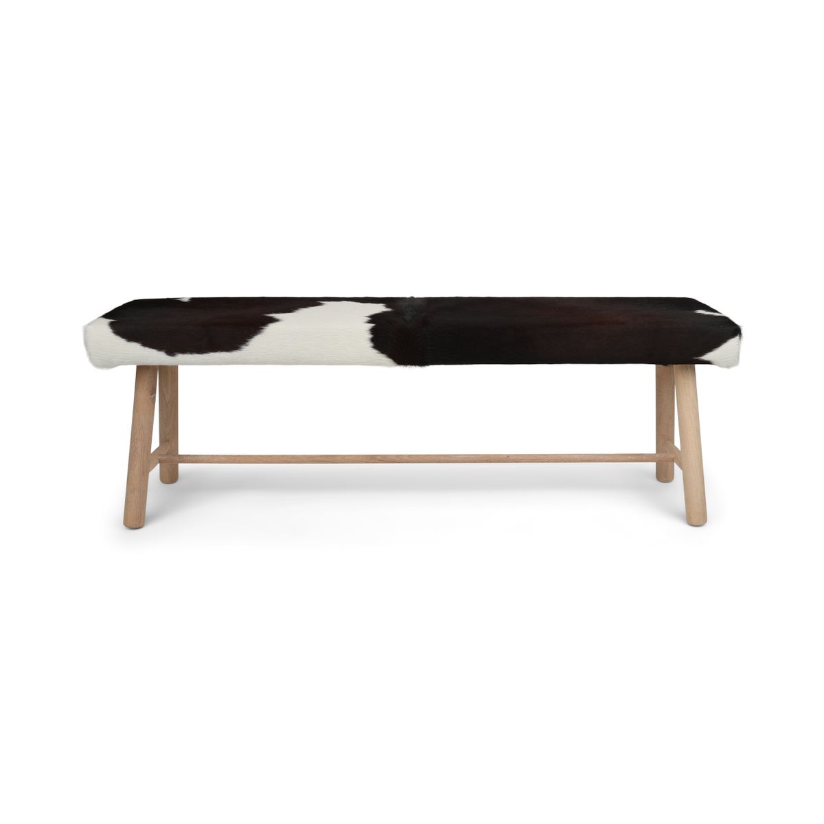 Cowhide Bench Black/White