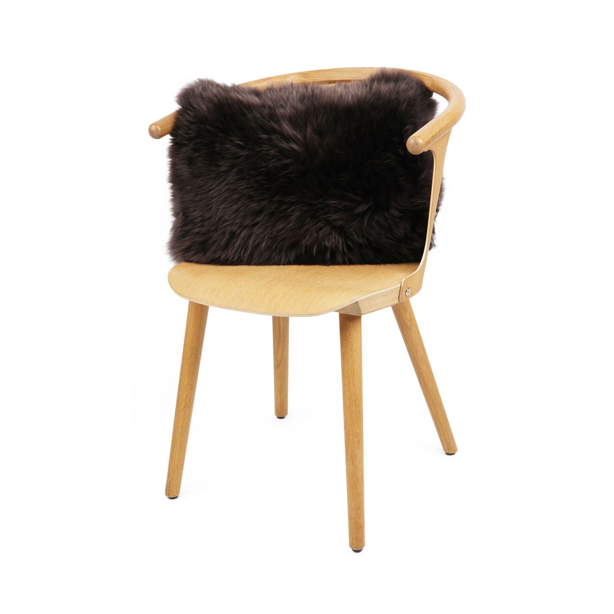 Sheepskin Cushion | Long Wool | New Zealand | Rectangular Chocolate