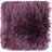 Long-Wool Sheepskin Cushion | 14x14 in Aubergine