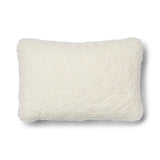 Short-Wool Sheepskin Cushion | 34x52 cm Silver/Ivory