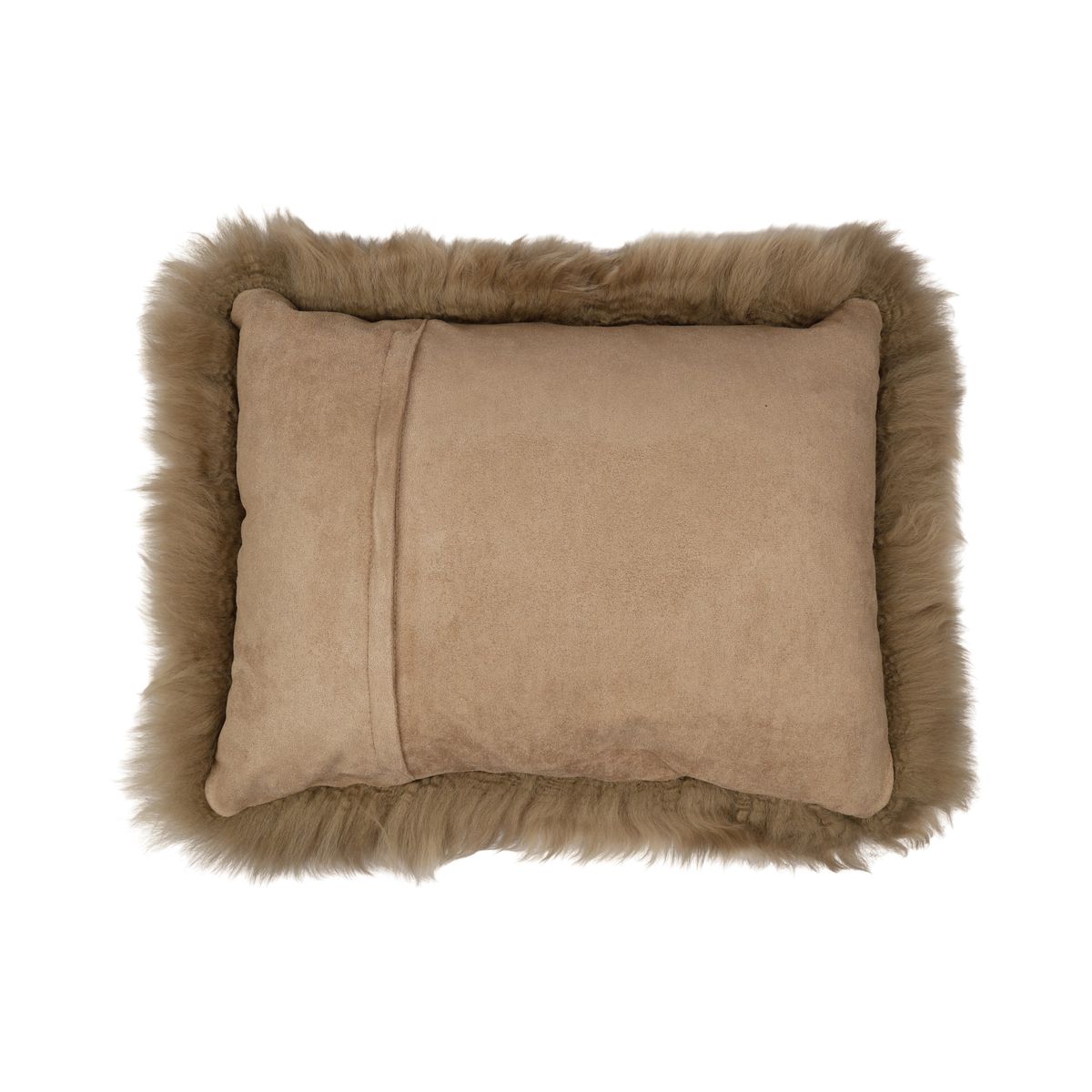 Sheepskin Cushion | Long Wool | New Zealand | Rectangular Taupe