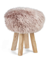 Long Wool Stool Cover Dove