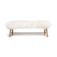 Bench with Tibetan Sheepskin | Oak Legs