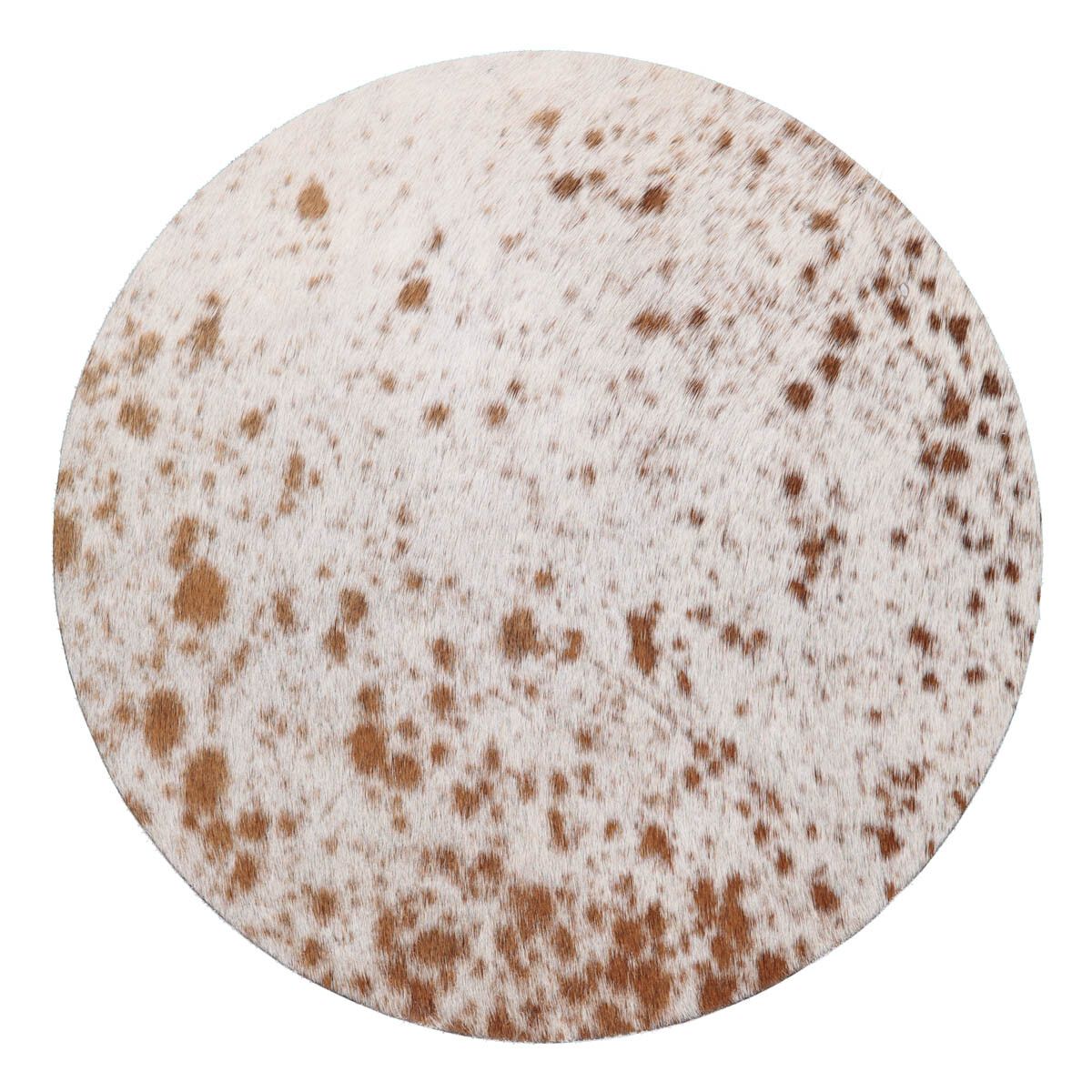 Cow Hide Seat Cover | D15 in Salt/Pepper/Brown/White