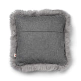 Wool Cushion | LW trim  | 52x52 cm Stone/Light Grey