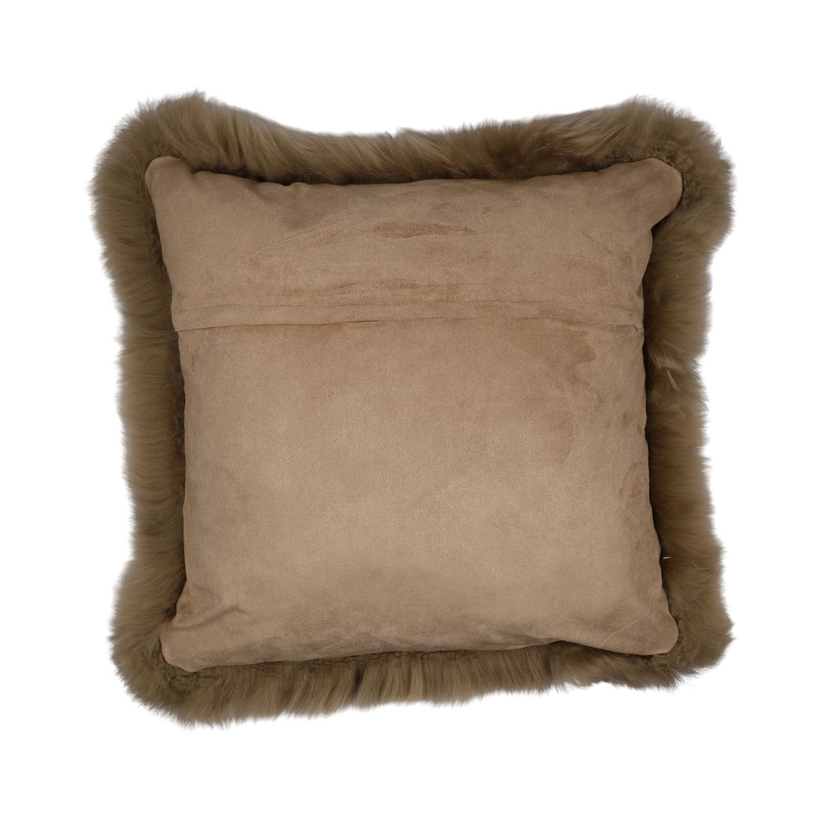 Sheepskin Cushion | Long Wool | New Zealand | Square Taupe