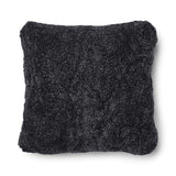 Short-Wool Sheepskin Cushion | 52x52 cm Charcoal/Anthracite