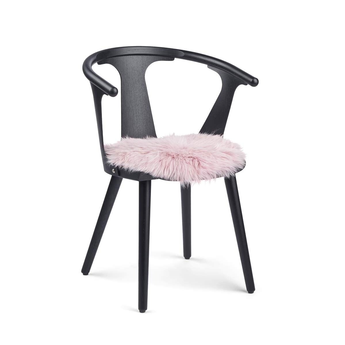 Long Wool Sheepskin Seat Cover Coral Silver Pink