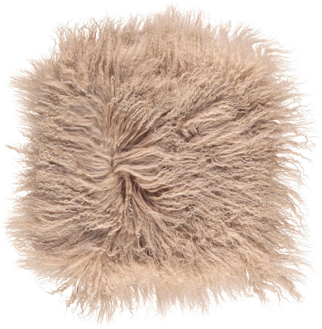 Curly Sheepskin Cushion | Doublesided | 56x56 cm Warm Sand