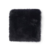 Long Wool Sheepskin Seat Cover Zero Waste Black