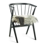 Long Wool Sheepskin Seat Cover Natural Grey